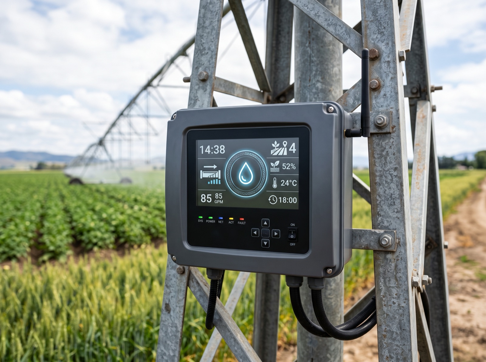 Panel de control de automatización de riego